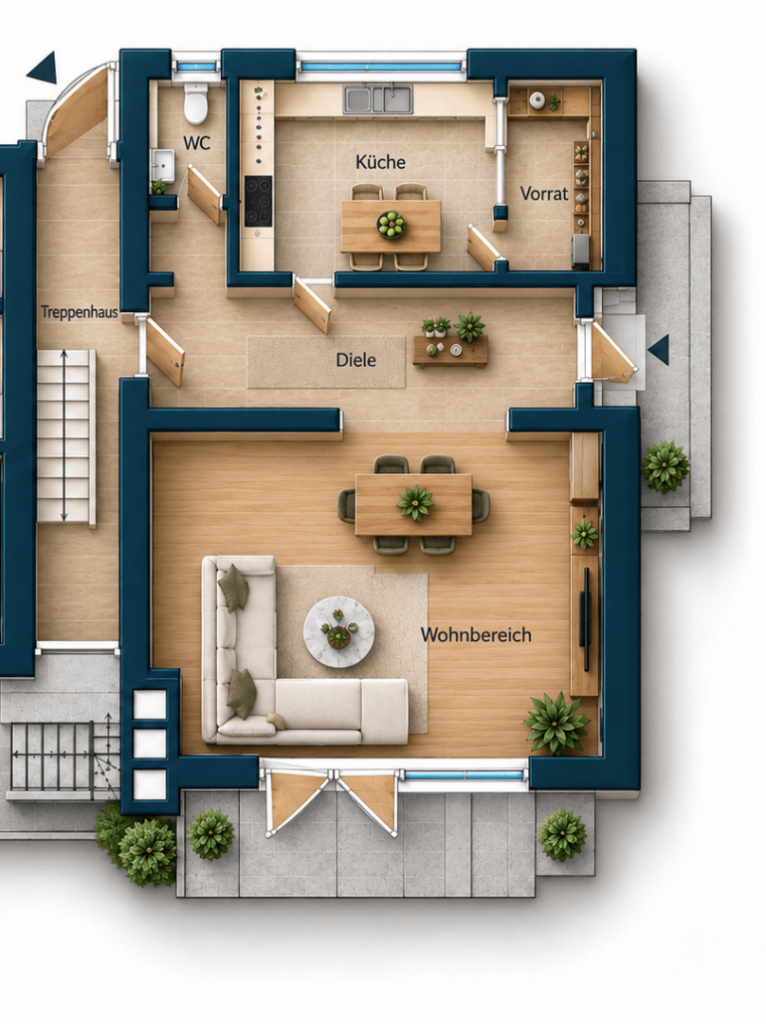 Grundriss EG Maiso